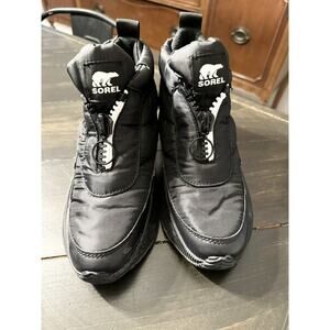 Sorel Women's Out N About III Puffy Zip Waterproof Boots Black Sz 6.5 Used
